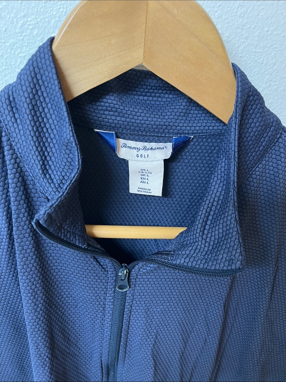 Tommy Bahama GOLF Women's Navy Lightweight Long-Sleeve Zip Jacket size L - Picture 3 of 3